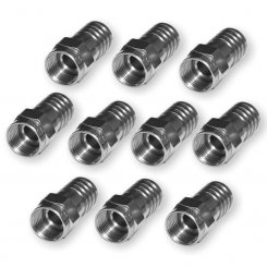 10 Stück F-Stecker Crimp 5,1-8,4 mm 