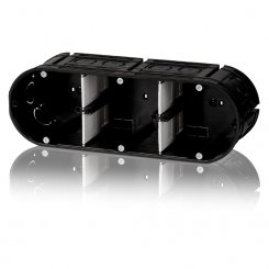 5 Stück Unterputz Gerätedose 3-fach UP30 63mm tief - inkl. Schrauben 