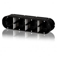 5 Stück Unterputz Gerätedose 4-fach UP40 63mm tief - inkl. Schrauben 