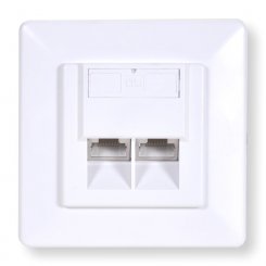 Netzwerkdose Standard CAT 6 Class-E UP horizontal reinweiss 