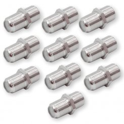 10 Stück F-Verbinder, Buchse-Buchse 