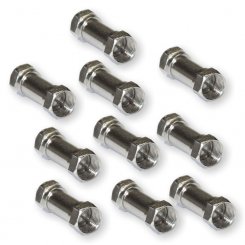 10 Stück F-Verbinder, Stecker-Stecker 