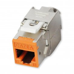 Koscom Keystone Modul CAT 6A - orange - RJ45 Buchse, VE/1 Stck 
