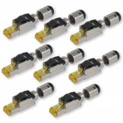 8 Stück Koscom Netzwerk Stecker, CAT8, RJ45, geschirmt 