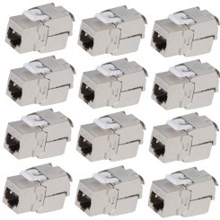 12 Stück Koscom Keystone Modul CAT 6A RJ45 Buchse 