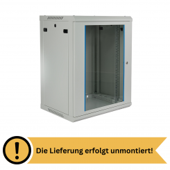 Koscom Wandschrank 15HE Wandmontage 600x450x770 (BxTxH) - 19" - unmontiert - grau 