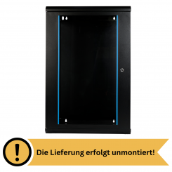 Koscom Wandschrank 18HE Wandmontage 600x450x903 (BxTxH) - 19" - unmontiert - schwarz 