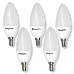 5 Stück Energizer LED Kerze E14 4,9W 2700K Karton 
