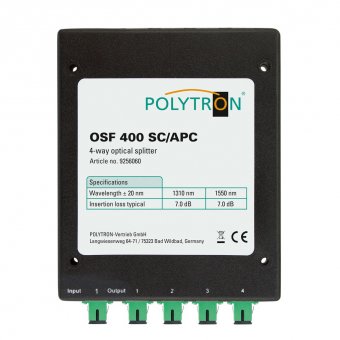 OSF 400 Optischer 4-fach Verteiler SC/APC 