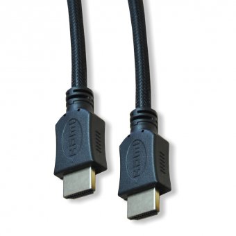 HDMI Kabel 2,0m vergoldet mit Nylongeflecht 