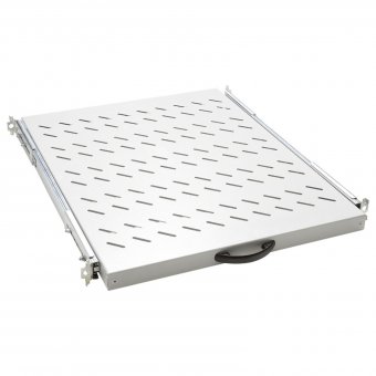 Koscom Fachboden ausziehbar mit Griff für Netzwerkschrank 56,8mm Tief schwarz - 19" (483mm) 