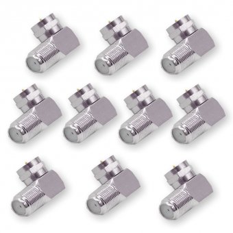 10 Stück F-Winkelstecker 