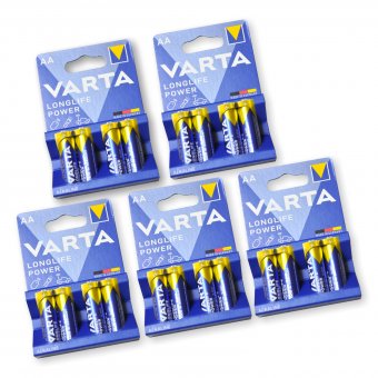 5 Blister Varta 1,5V Mignon Batterien 